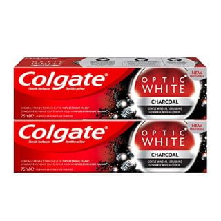 Colgate Optic White Charcoal Whitening Toothpaste 75ml, Pack Of 2