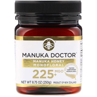 Manuka Doctor, عسل المانوكا أحادي النكتار، ميثيل جليوكسال 225+، 8.75 أونصة (250 جم)
