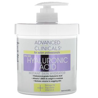 Advanced Clinicals, Hyaluronic Acid, Instant Skin Moisturizer, 16 oz (454 g)
