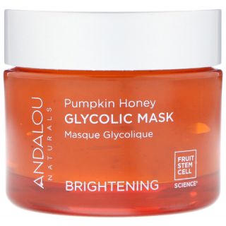 Andalou Naturals, Glycolic Cosmetic Mask, Pumpkin Honey, Brightening, 1.7 oz (50 g)
