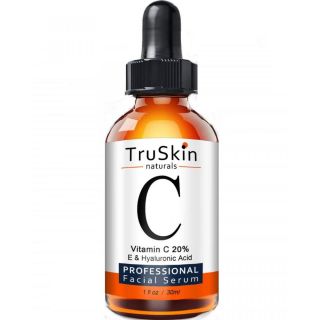 TruSkin Naturals Vitamin C Serum for Face, Topical Facial Serum with Hyaluronic Acid & Vitamin E, 1 fl oz.