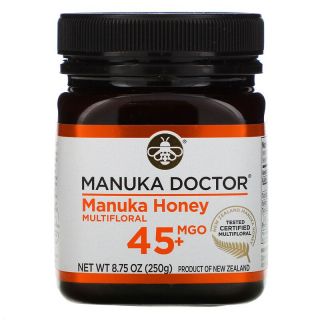 Manuka Doctor, عسل المانوكا متعدد النكتار، ميثيل جليوكسال 45+، 8.75 أونصة (250 جم)
