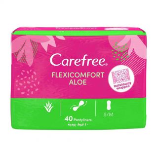 Carefree Flexicomfort With Aloe Pantyliners 40pcs