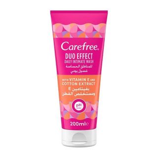 Carefree Duo Effect Intimate Wash With Vitamin E & Cotton Extract - 200ml