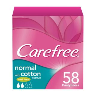 Carefree Normal With Cotton Extract Fresh Scent Pantyliners