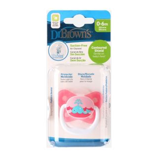 Dr. Brown's Prevent Suction-Free Air Channel Pacifier 0-6m - Pink 