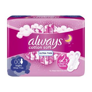 Always Ultra-Thin Soft Top sheet With Lotion Night - 7pcs
