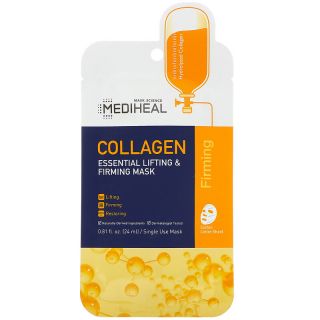 Mediheal, Collagen, Essential Beauty Lift Firming Mask, 1 Sheet Mask, 0.81 fl oz (24 ml)
