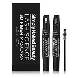 (Midnight Black) - 3D Fibre Lash Mascara by Simply Naked Beauty. Waterproof, lengthening volume, stays on your lashes all day.
