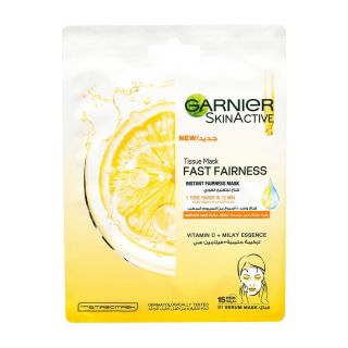 Garnier Skinactive Fast Fairness Instant Fairness Tissue Mask With Vitamin C and Milky Essence
