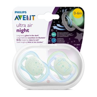 Avent Ultra Air Night Glow In The Dark Pacifier 0-6m