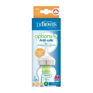 Dr. Brown's Options Plus Wide Neck Feeding Bottle 0m+ - 150ml