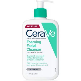 CeraVe CeraVe Foaming Facial Cleanser | Makeup Remover and Daily Face Wash for Oily Skin | 16 Fluid Ounce
