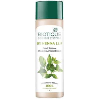 Biotique Henna Leaf Fresh Texture Shampoo and Conditioner, 190ml Leaves hair full of natural and shine Deep nourishment of hairs
