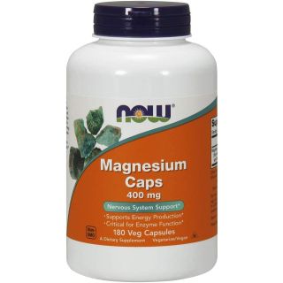 Now Magnesium 400 Mg, 180 Veg Capsules
