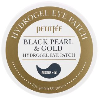 Petitfee, Black & Gold Pearl, Water Gel Eye Mask, 60 Masks
