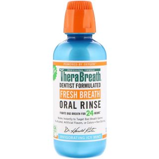 TheraBreath Fresh Breath Oral Rinse Invigorating ICY Mint Flavor 16 fl oz 473 ml