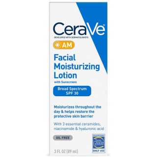 CeraVe Facial Moisturizing Lotion AM SPF 30 | 3 oz | Daily Face Moisturizer with SPF | Packaging May Vary
