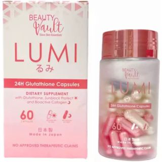 Beauty Vault LUMI 24H Glutathione Capsules, 60 Caps