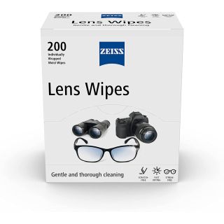 Zeiss Lens Wipes - Pack of 200, White, 200 Count (Pack of 1)
