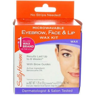 Sally Hansen Microwaveable Wax Kit For Eyebrow/Face/Lip (6 Pack)