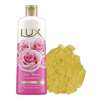 Lux Soft Touch Body Wash + Loofah â€“ 250ml