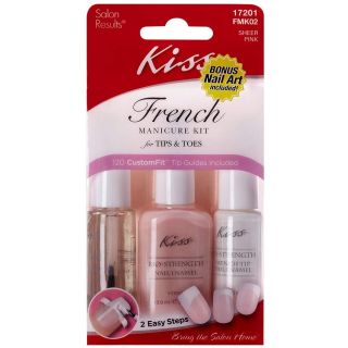 Kiss French Manicure Nail Art Kit, Sheer Pink, FMK02, 28.3 ml
