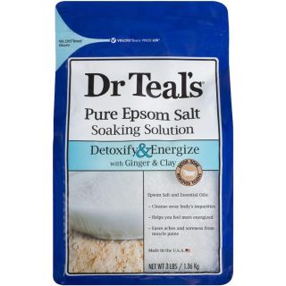 Dr Teal'S Pure Epsom Salt Soaking Solution To Detoxify And Energize With Ginger And Clay, 1.36 Kg