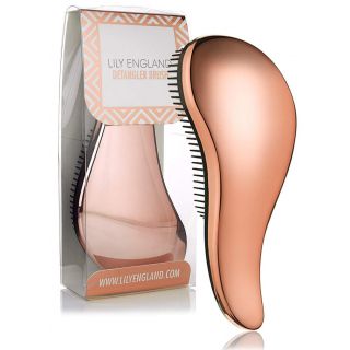 Detangling Brush. Detangler Hairbrush for Curly, Thick, Natural, Straight, Fine, Wet or Dry Hair for Women, Kids and Toddlers by Lily England (Rose Gold)