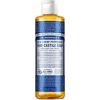 Dr. Bronner’s - Pure-Castile Liquid Soap (Peppermint, 237 ml)
