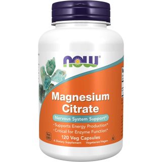 Now Foods Magnesium Citrate Capsules, 400 Mg, 120-Count