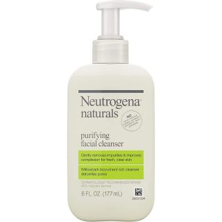 Neutrogena Naturals Purifying Daily Facial Cleanser with Natural Salicylic Acid from Willowbark Bionutrients, Hypoallergenic, Non-Comedogenic & Sulfate-, Paraben- & Phthalate-Free, 6 Fl Oz
