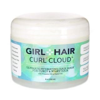 GIRL+HAIR Hair Mask and Deep Conditioning Hair Treatment, Hydrating Coconut, Aloe Vera and Castor Oil For Dry, Damaged,Curly & Coily Hair, No Silicones or Parabens, All Hair Types - 8 fl.oz.