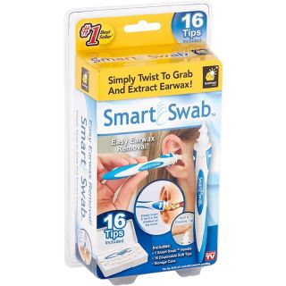 Smart Swab - Easy Earwax Removal with 16 Replacement Disposable Soft Tips
