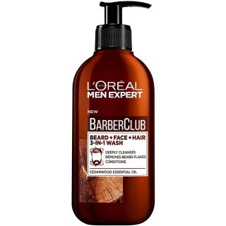 L'Oreal Men Expert Barber Club 3-in-1 Beard, Hair & Face Wash, 200 ml