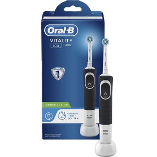Oral-B Vitality 100 Black Electric Rechargeable Toothbrush, With UAE 3 Pin Plug