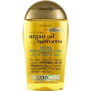 OGX, Hair Oil, Renewing+ Argan Oil of Morocco, Extra Penetrating Oil, Dry & Coarse Hair Types, New Formula, 100ml
