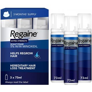 Regaine For Men Hair Regrowth Foam 3 x 73ml
