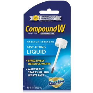 Med Tech Products Compound W Wart Remover - Maximum Strength Liquid, 0.31 oz (Pack of 1)
