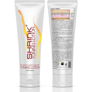 Shrink Toning Lotion – Heat Activated Skin Tightening Cream for Body - Reduces the Appearance of Cellulite and Stretch Marks with Caffeine, Vitamin E and CoQ10 (8 oz tube)