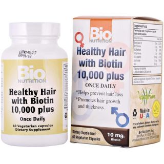 Bio Nutrition Healthy Hair W/biotin 60 Vegicaps