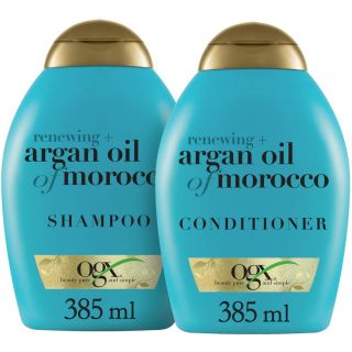 OGX Shampoo & Conditioner, Renewing+ Argan Oil of Morocco, 385ml, Pack of 2
