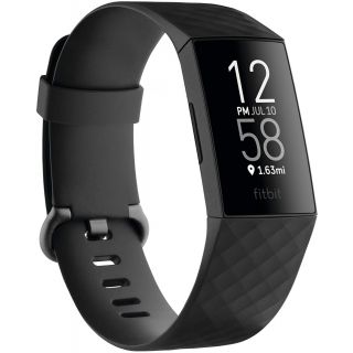 Fitbit Charge 4 Fitness and Activity Tracker with Built-in GPS, Heart Rate, Sleep & Swim Tracking, Black, One Size
