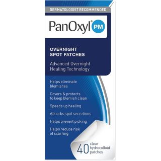 PanOxyl PM Overnight Spot Patches, Advanced Hydrocolloid Healing Technology, Fragrance Free, 40 Count
