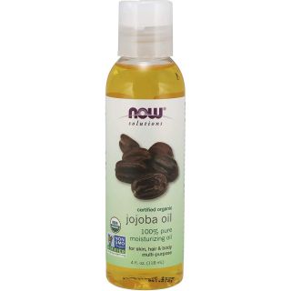 Now Solutions, Organic Jojoba Oil, Moisturizing Multi-Purpose Oil for Face, Hair and Body, 4 Fl Oz