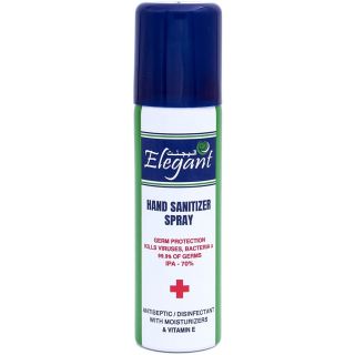 Elegant Hand Sanitizer Spray – 60ml – Pack of 12 – 70% IPA – Advanced Germ Protection – Moisturizers & Vitamin E
