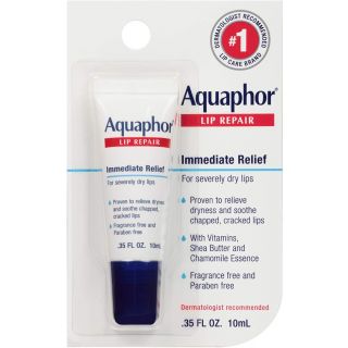 Aquaphor Lip Repair Ointment - Long-Lasting Moisture to Soothe Dry Chapped Lips