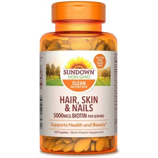 Sundown Naturals, Hair, Skin & Nails, 120 Caplets