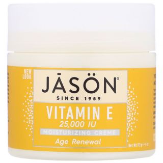 Jason Natural, Anti-Age Moisturizing and Regenerating Cream with Vitamin E, 25,000 IU, 4 oz (113 g)
