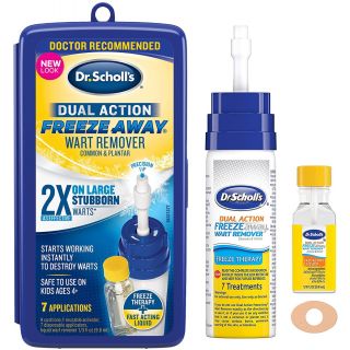 Dr. Scholl?s FreezeAway Wart Remover DUAL ACTION, 7 Applications // Freeze Therapy + Powerful Fast Acting Salicylic Liquid to Remove Common and Plantar Warts
